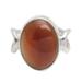 Ancient Oval,'Oval Amber Cocktail Ring from Bali'