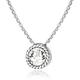 Tuscany Silver Women's Sterling Silver White Swarovski Crystal April Birthstone Necklace of Length 46 cm/18 Inch