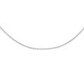 Carissima Gold Women's 9 ct White Gold 0.5 mm Venetian Box Chain Adjustable Necklace of Length 46 cm/18 Inch-51 cm/20 Inch