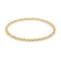 CARISSIMA Gold Unisex 9 ct Yellow Gold Hollow 3.1 mm Diamond Cut Prince of Wales Chain Bracelet of Length 19 cm/7.5 Inch