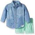 Carter's Baby Boy Collection 2pc Chambray Green Short