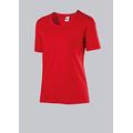 BP 1715-234-81-L T-Shirt für Frauen, 1/2 Ärmel, Rundhals, Länge 62 cm, 170,00 g/m² Baumwolle mit Stretch, rot, L