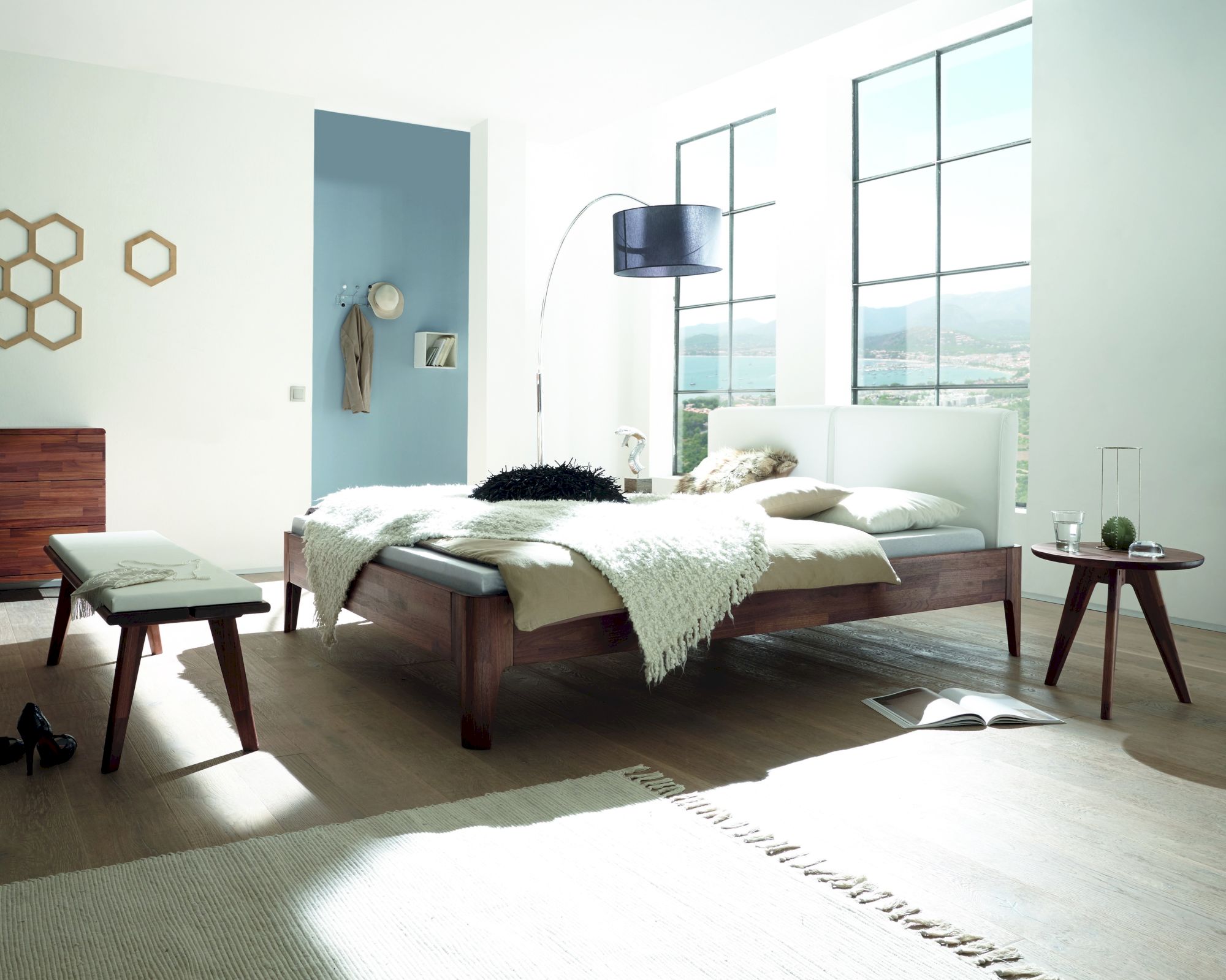 Hasena Fine-Line Massivholzbett Syma Xylo/Cemoa 180x200 cm / Kernbuche natur, geölt