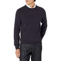 French Connection Men's Long Sleeve Stretch Neck Sweater Pullover, Utility Blue Crew, S