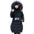 ACMEDE Girls Puffer Jacket Down Coats with Fur Hood Winter Warm? Long Jacket Outwear Jacket Fashion Elegant