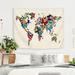 East Urban Home Michael Tompsett - Art Pause Butterflies Map of the World Tapestry in White | 88 H x 104 W in | Wayfair