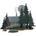 Loon Peak® Cabin in the Woods Metal Wall Décor Metal in Gray/Green | 17 H x 20 W x 3.5 D in | Wayfair FF0A89305BEE485199413B45F01F5A85