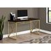 Computer Desk / Home Office / Laptop / Work / Metal / Laminate / Brown / Gold / Contemporary / Modern - Monarch Specialties I 7201