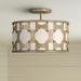 Hinkley Carter 17" Wide Burnished Gold Drum Ceiling Light