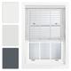 FURNISHED Grey Faux Wood Venetian Blinds 50mm Easy Fit Trimmable Child Safe Home Office Window Blinds, 90cm x 150cm