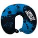 Carolina Panthers Splatter Polyester Snap Closure Travel Pillow - Blue