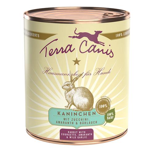 6x800g Terra Canis mit Kaninchen, Zucchini, Amaranth & Bärlauch Hundefutter nass