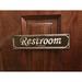 K Castings, Inc. Restroom Door Sign w/ Braille Metal in Brown | 2.5 H x 9.62 W x 0.18 D in | Wayfair A3101-2PR00B