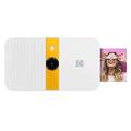 KODAK Smile Digital Sofortbildkamera mit 2x3 ZINK Drucker - HD-Qualität - 10MP, LCD Display, Micro SD Kartenleser und Autofokus - Weiß/ Gelb