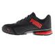 PUMA Mens Leader VT Nubuck Trainers Runners Lace Up Padded Ankle Collar Mesh Black/Red UK 7 (40.5)