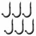The Renovators Supply Inc. Wrought Iron Single Wall Mounted Robe Hook Metal in Black | 3.5 H x 0.25 W x 1.25 D in | Wayfair 35618