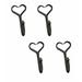 The Renovators Supply Inc. Wrought Iron Heart Wall Mounted Robe Hook Metal in Black | 4.75 H x 2.25 W x 1.5 D in | Wayfair 45603