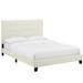 Melanie Full Tufted Button Upholstered Performance Velvet Platform Bed in Ivory - East End Imports MOD-5819-IVO