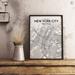 Williston Forge New York City Map - Graphic Art Print on Paper in Black/Gray | 27.6 H x 19.7 W x 0.05 D in | Wayfair OP-JFKD08