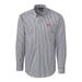 Men's Cutter & Buck Charcoal Cincinnati Reds Big Tall Stretch Gingham Long Sleeve Button-Down Shirt