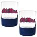 Ole Miss Rebels 2-Pack 14oz. Rocks Glass Set with Silcone Grip