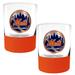 New York Mets 2-Pack 14oz. Rocks Glass Set with Silcone Grip