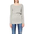 Noppies Damen Top Nurs Lane Umstandslangarmshirt, Grey Melange, XL EU