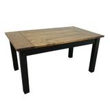 Millwood Pines Entrada Solid Wood Dining Table Wood in Black | 30 H in | Wayfair BDF650D03D364E4CAFA99761F28DC83A