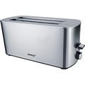 Steba Langschlitztoaster TO 21 Inox | Doppel-Langschlitztoaster | Anti-Fingerprint Edelstahlgeh?use | ?berhitzungsschutz | Inkl. Kr?melschublade und Br?tchenaufsatz