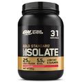 Optimum Nutrition ON Gold Standard 100% Isolate Pure Whey Protein, Naturally Occurring BCAAs and Glutamine, Pre and Post Workout, Strawberry Flavour, 31 Servings, 930 g