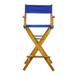 Casual Home Folding Director Chair w/ Canvas Solid Wood in Orange/Blue/Brown | 45.5 H x 23 W x 19 D in | Wayfair CHFL1215 33418052