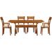 Copeland Furniture Sarah 5 Piece Butterfly Leaf Cherry Solid Wood Dining Set Wood/Upholstered in Brown/Red | 30 H in | Wayfair