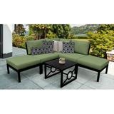Madison 4 Piece Sectional Seating Group w/ Cushions Metal in Black kathy ireland Homes & Gardens by TK Classics | 33 H x 89.6 W x 33.6 D in | Outdoor Furniture | Wayfair