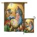 Breeze Decor Wise Men Winter Nativity Impressions 2-Sided Polyester 2 Piece Flag Set in Brown | 28 H x 18.5 W in | Wayfair