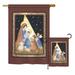 Breeze Decor The Lord is Born Winter Nativity Impressions 2-Sided Polyester 2 Piece Flag Set in Black/Brown | Wayfair