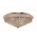 House of Hampton® Mckie 11 - Light 24" Unique/Statement Tiered Flush Mount, Crystal in Gray | 11 H x 24 W x 24 D in | Wayfair