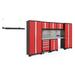 NewAge Products Bold Series 9 Piece Garage Storage Cabinet Set Steel in Red | 77.25 H x 132 W x 18 D in | Wayfair 50892