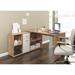 Latitude Run® Neidig L-Shape Executive Desk w/ Hutch Wood in Brown | 29.5 H x 54 W x 53.5 D in | Wayfair ACADDA5E9AFC4596BA1818D9684A2FDF