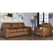 17 Stories Albirdia 2 Piece Leather Living Room Set Genuine Leather in Brown | 36 H x 86 W x 41 D in | Wayfair Living Room Sets