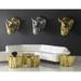 Phillips Collection Animals Rhino Wall Décor, Resin in Gray | 42 H x 45 W x 34 D in | Wayfair PH67513