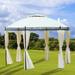 Outsunny 11.5 Ft. W x 9.4 Ft. D Steel Patio Gazebo Metal/Steel/Soft-top in Black/Gray | 100 H x 138 W x 112.5 D in | Wayfair 84C-088CW