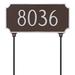 Montague Metal Products Inc. Double Sided Lawn Princeton Address Sign Plaque w/ Stakes Metal | 7.25 H x 15.75 W x 0.38 D in | Wayfair TSH-5-SIS-LS