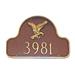 Montague Metal Products Inc. 1-Line Wall Address Plaque, Wood | 11 H x 16 W x 0.32 D in | Wayfair PCS-85-SIS-W