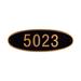 Montague Metal Products Inc. Wilshire 1-Line Wall Address Plaque, Wood | 5.38 H x 15.88 W x 0.32 D in | Wayfair PCS-145S-NS-W