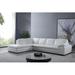 White Sectional - Ebern Designs 124" Wide Leather Match Sofa & Chaise Leather Match | 31 H x 124 W x 89 D in | Wayfair