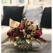 The Twillery Co.® Woodside Festive Hydrangea Holiday Floral Arrangement Plastic/Polysilk in Yellow | 13.5 H x 15 W x 18 D in | Wayfair