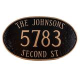 Montague Metal Products Inc. Montgomery 3-Line Wall Address Plaque Metal | 10.25 H x 18 W x 0.32 D in | Wayfair PCS-0125S3-W-BW