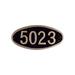 Montague Metal Products Inc. Wilshire 1-Line Lawn Address Sign, Wood | 3.75 H x 8.25 W x 0.32 D in | Wayfair PCS-145P-TW-LS