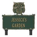 Whitehall Products Owl Personalized Garden Sig Metal | 11.88 H x 10 W x 0.5 D in | Wayfair 2547GG