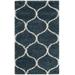 "Hudson Shag Collection 2'-3"" X 6' Rug in Slate Blue And Ivory - Safavieh SGH280L-26"